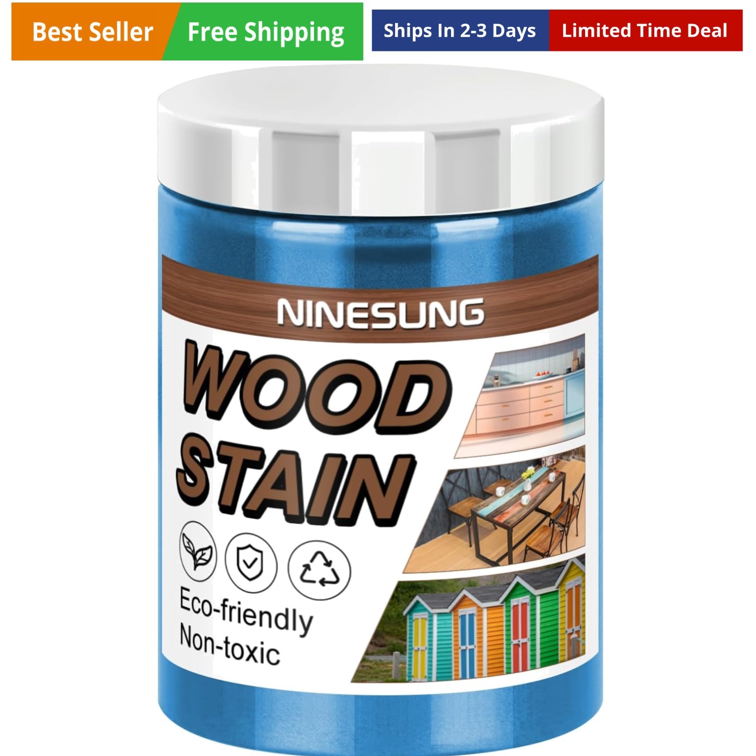 Blue Wood Stain and Dye Powder for Indoor and Outdoor Furniture | Fast Drying…