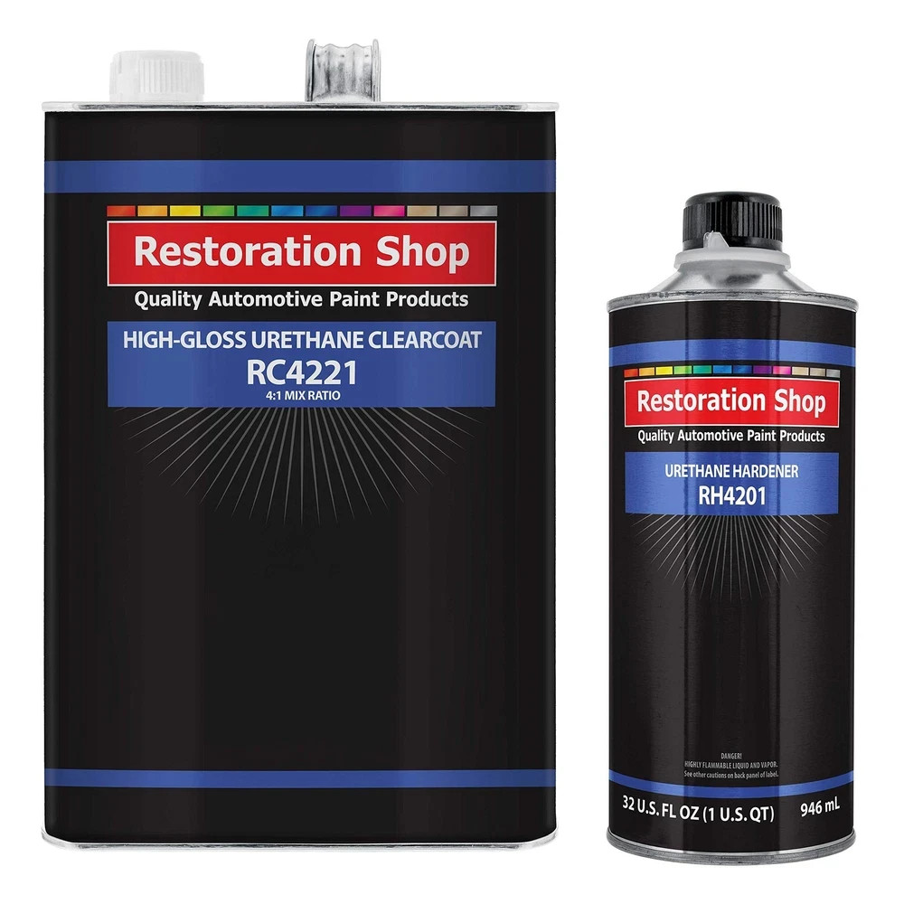 High Gloss Automotive Urethane Clear Coat Gallon Kit and Hardener