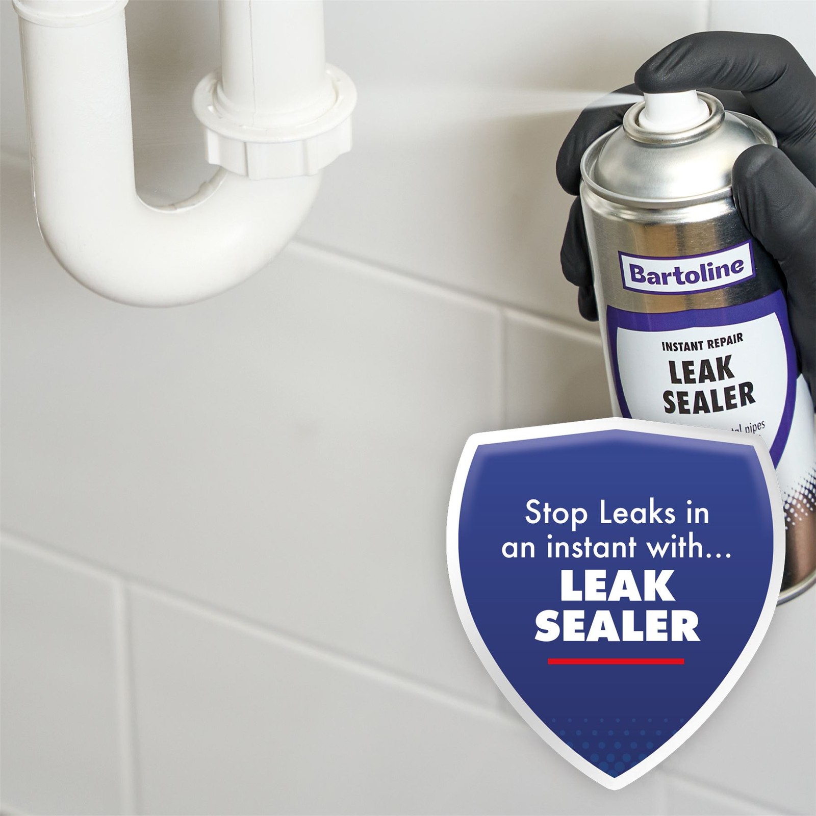 Bartoline Leak Sealer White Waterproof Spray Pipe Roof Frame Repair 13.53oz