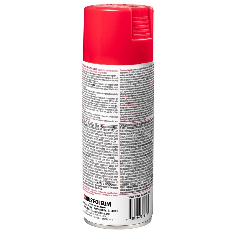 Gloss Protective Enamel Spray Paint Stops Rust Durable Indoor Outdoor Use 6 Pack
