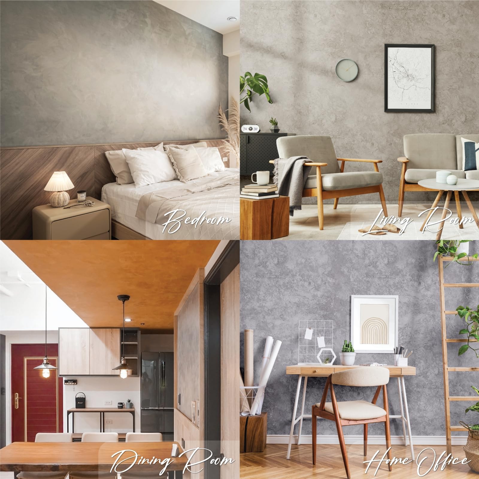 SUZUKA Strato Texture Limewash Effect Matte Wall Paint SCT-311 Dove White