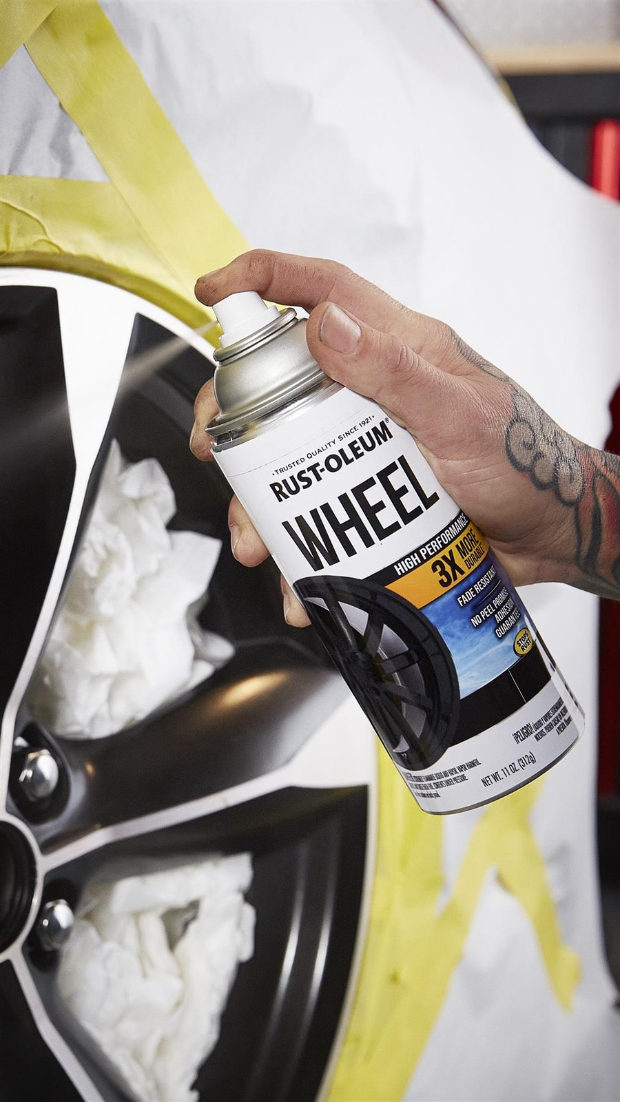 Rust-Oleum Automotive High Performance Wheel 3X, Gloss Black, 11 Oz – 368076