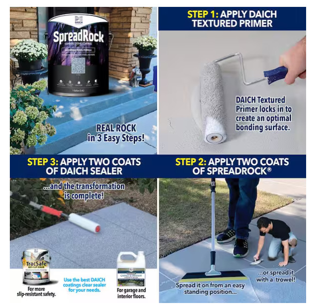 Granite Stone Coating 1 Gal. Ice Grey Satin Interior/Exterior Concrete Resurface
