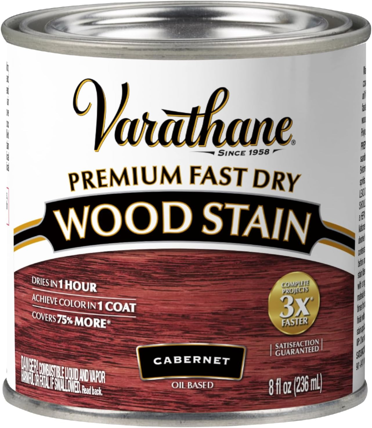 Premium Fast Dry Wood Stain | 1 Hour Dry Time | 1 Coat Color | Interior Wood Sta