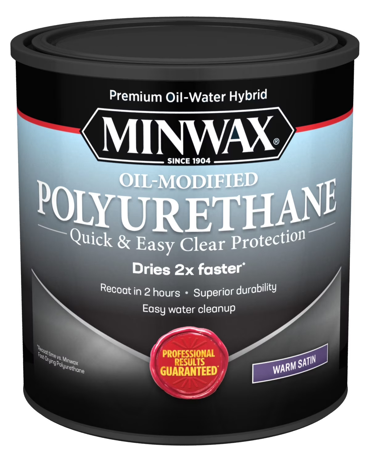 630250444 Water-Based Oil-Modified Polyurethane, Warm Satin, Clear, 1 Qu