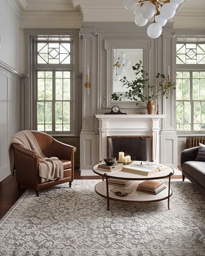 Magnolia Home by Joanna Gaines Gigi Collection GIG-01 Grey/Ivory 5′-3″ x 7′