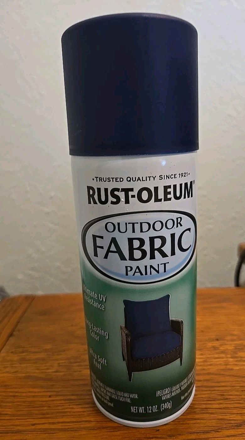 Rust-Oleum Specialty Outdoor Fabric Spray Paint, Navy Blue, 12 oz NEW