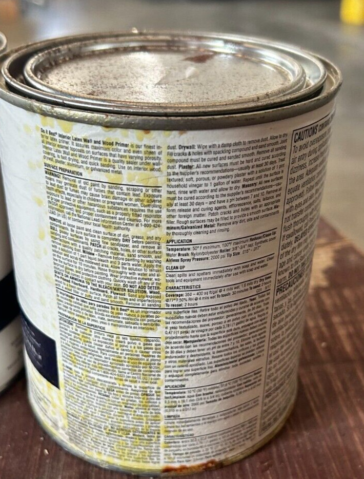 New Do it Best 1 quart Interior Latex Wall Wood Primer White drywall plaster
