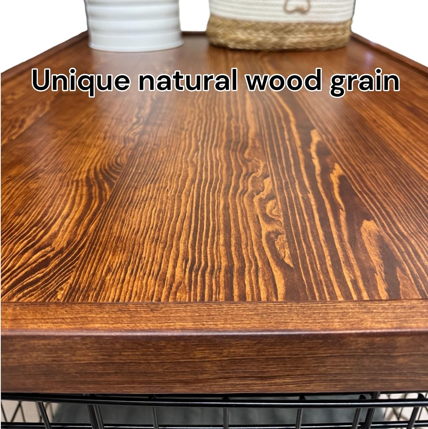 Handmade Hard Wood Kennel Topper W/ Safety Lip English Chestnut Stain 23 X 36)