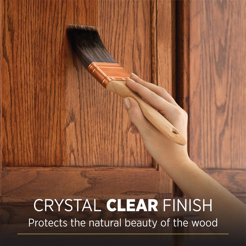 Water Based Spar Urethane Indoor Outdoor Wood Finish Clear Gloss Sealant 1 Quart