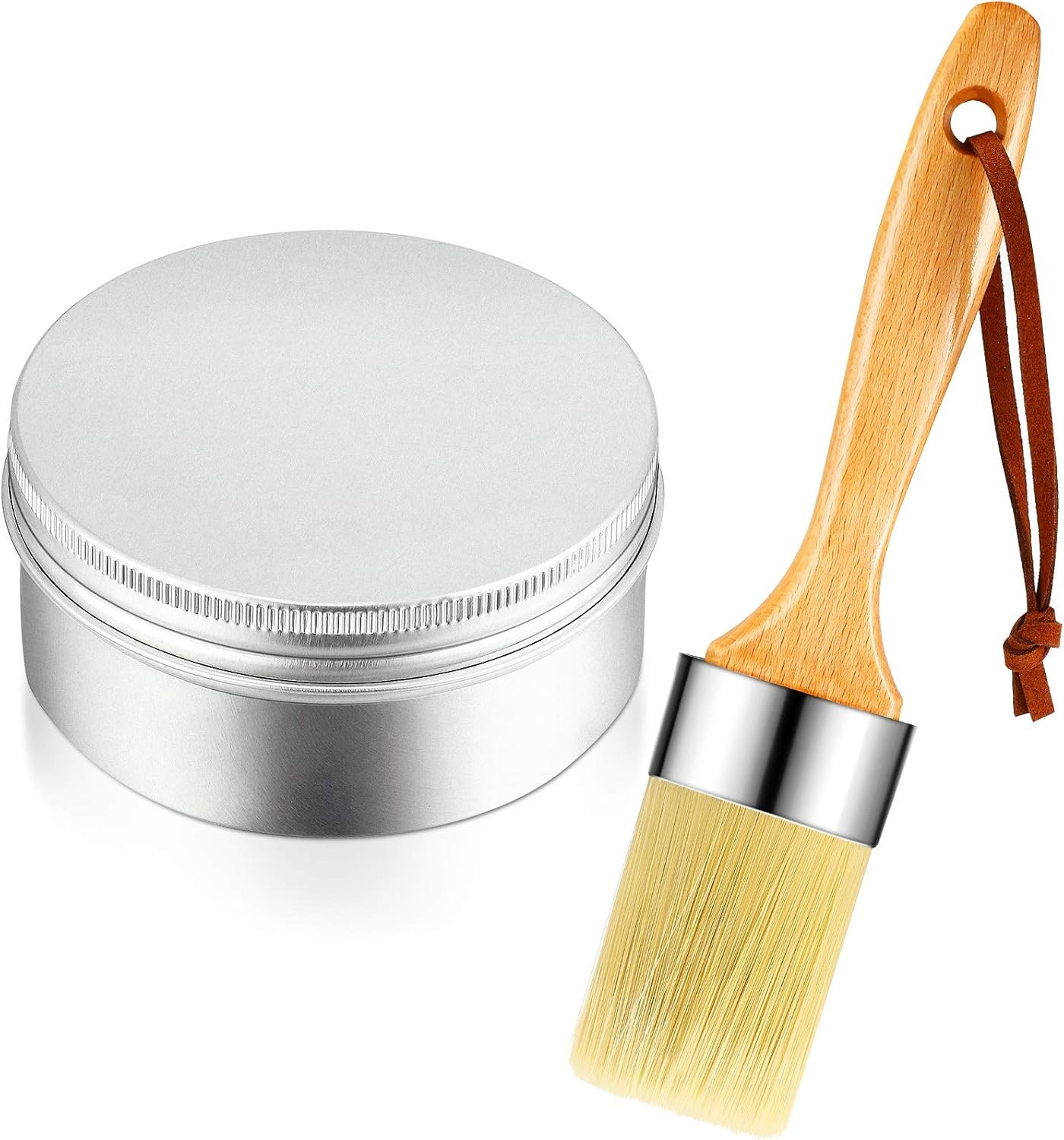 Furniture Wood Lacquer Wax and Application Brush (7 oz, Clea