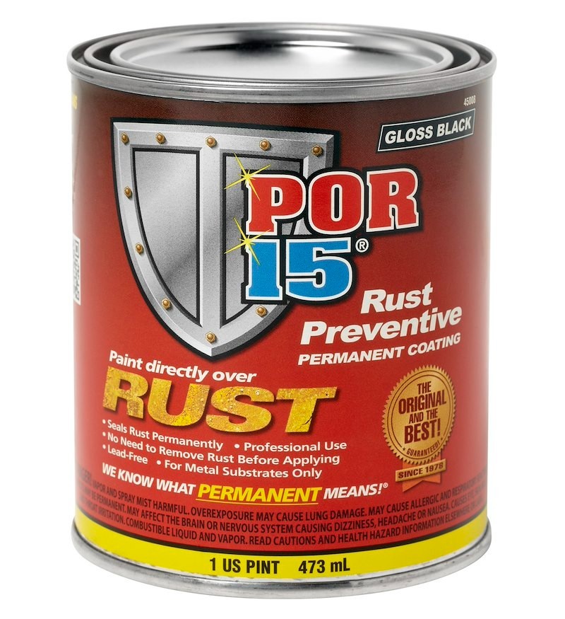 POR 15 45008 (GLOSS BLACK) Rust Preventive Paint Pint 16oz
