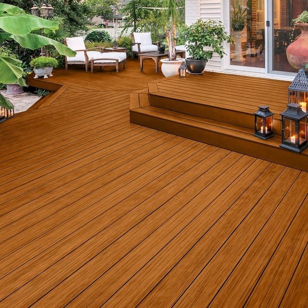 Deck Stain 1 Gallon Wood Finish Acrylic Based Exterior Cedar Tone UV Waterproof