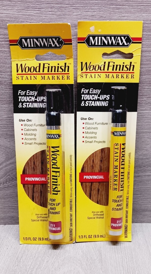 2 New Minwax Wood Finish Stain Marker PROVINCIAL Touch Ups & Staining (1/3fl oz)