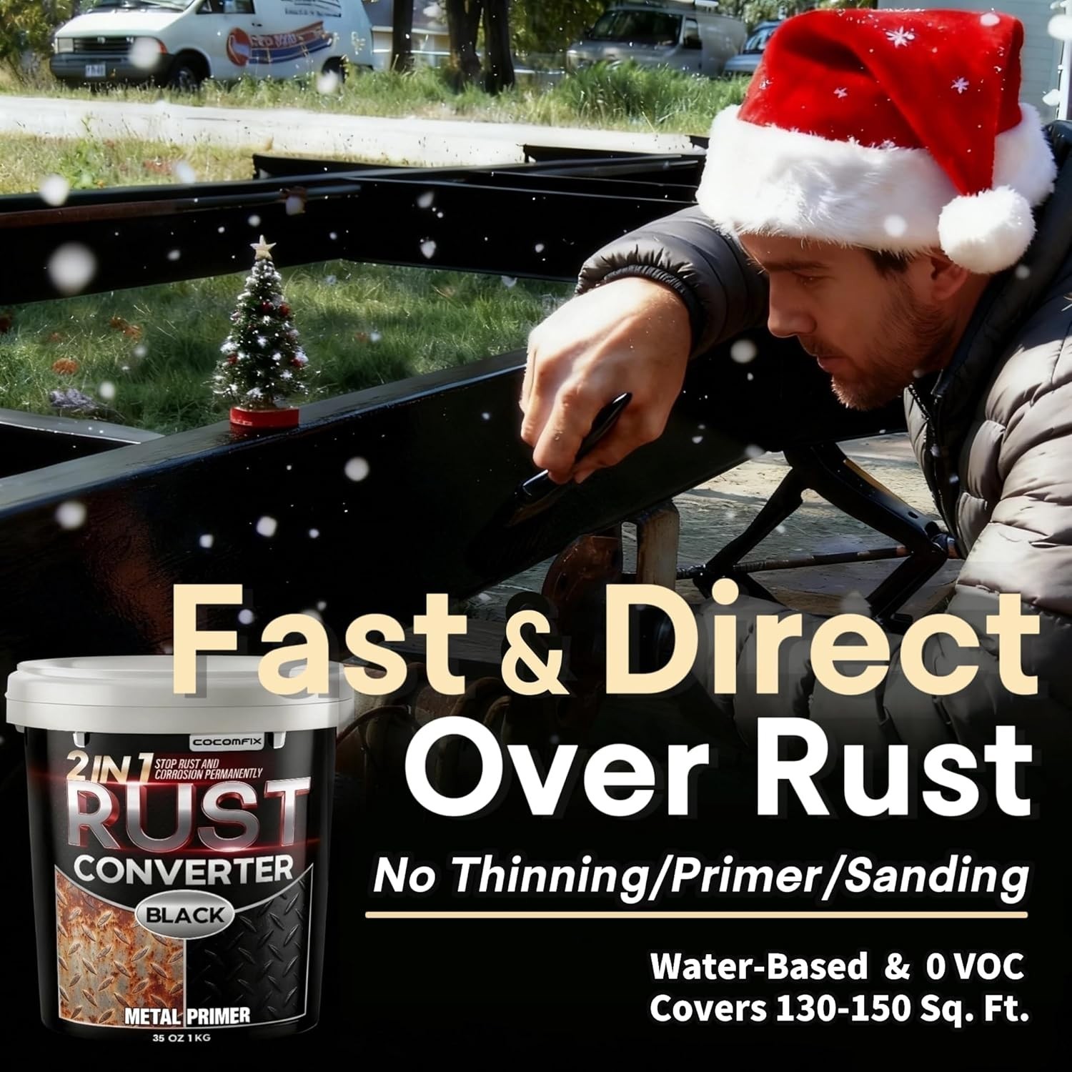 Ultra 2-in-1 Rust Converter Paint & Metal Primer, 35 oz Heat-Stable Rust Refo…