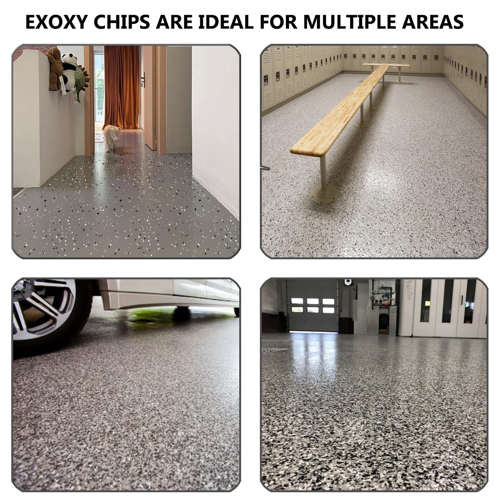 1LB Epoxy Floor Flakes Blend Decorative Color Chips Garage Paint Flakes Concr…
