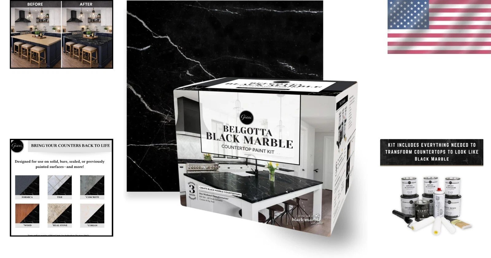 Black Marble Effect Epoxy Kit – Easy Application