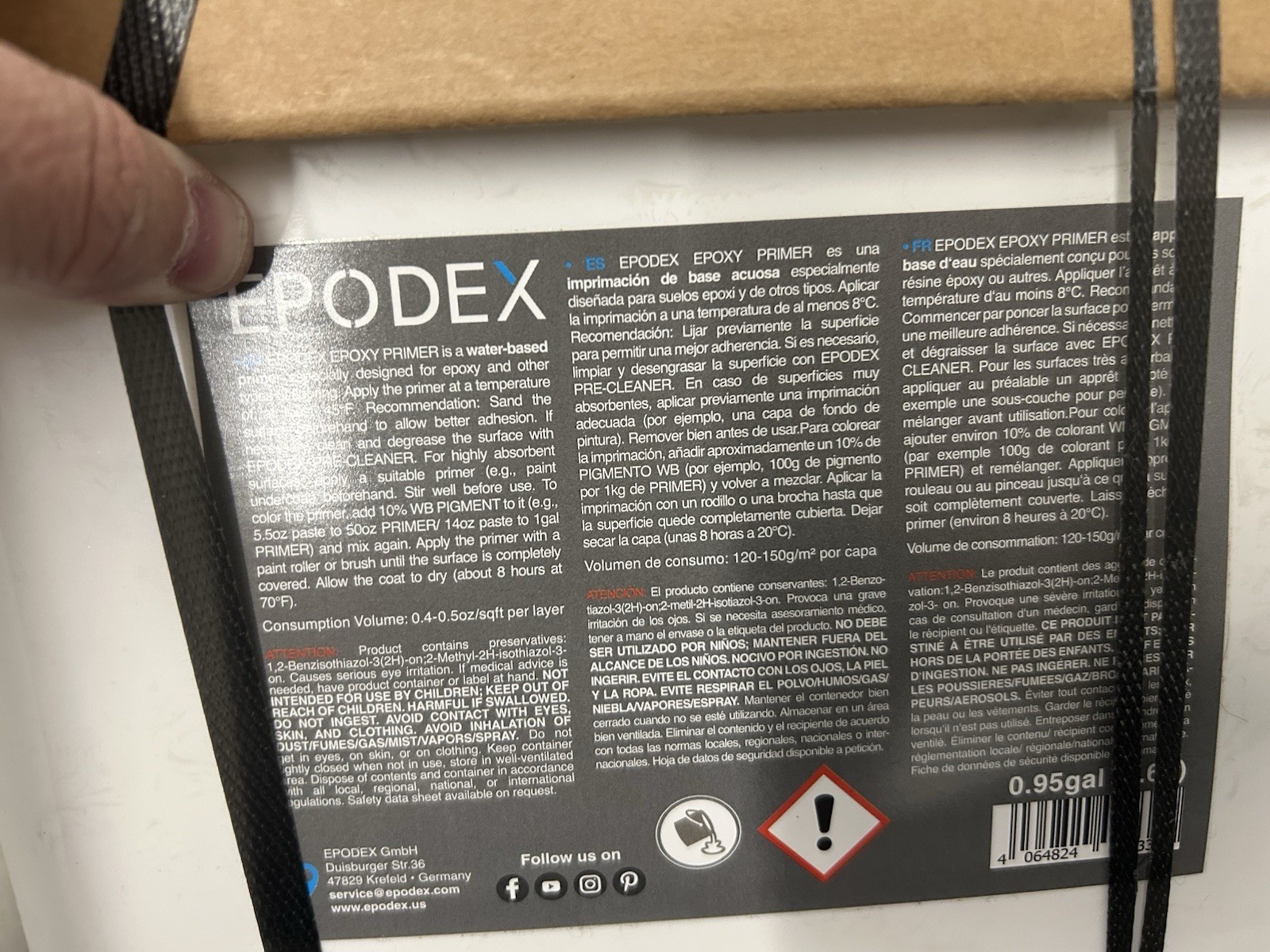 Epodex Epoxy Primer And Paint With Anthracite Gray Pigment Bottles