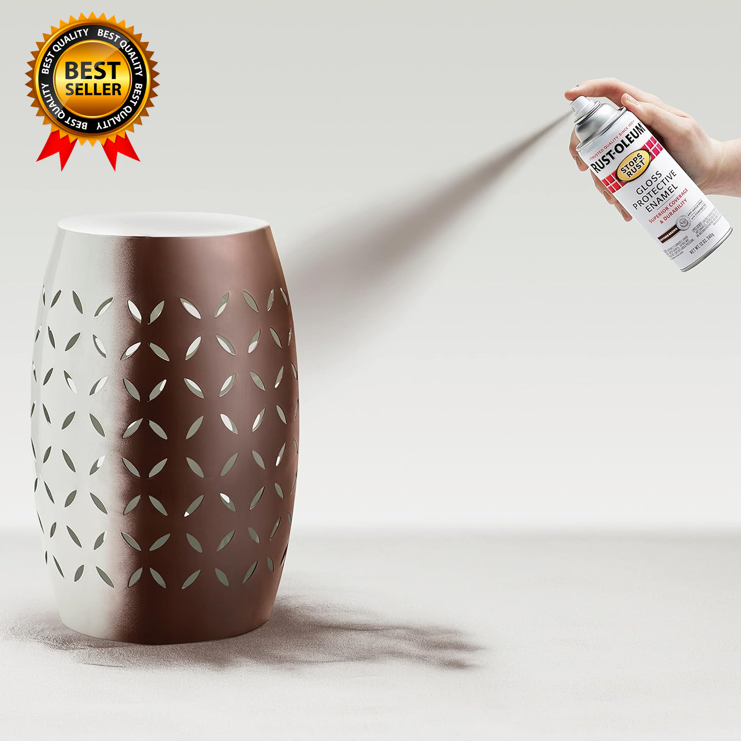 7775830 Stops Rust Spray Paint 12 Oz Gloss Leather Brown