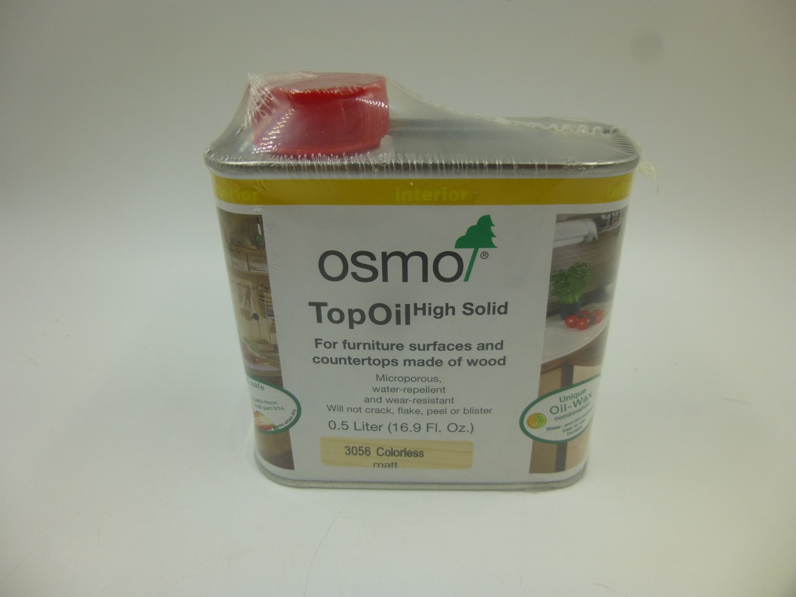 Osmo Topoil High Solid Wax Wood Finish .5 Liter Can / 3056 Colorless Matte