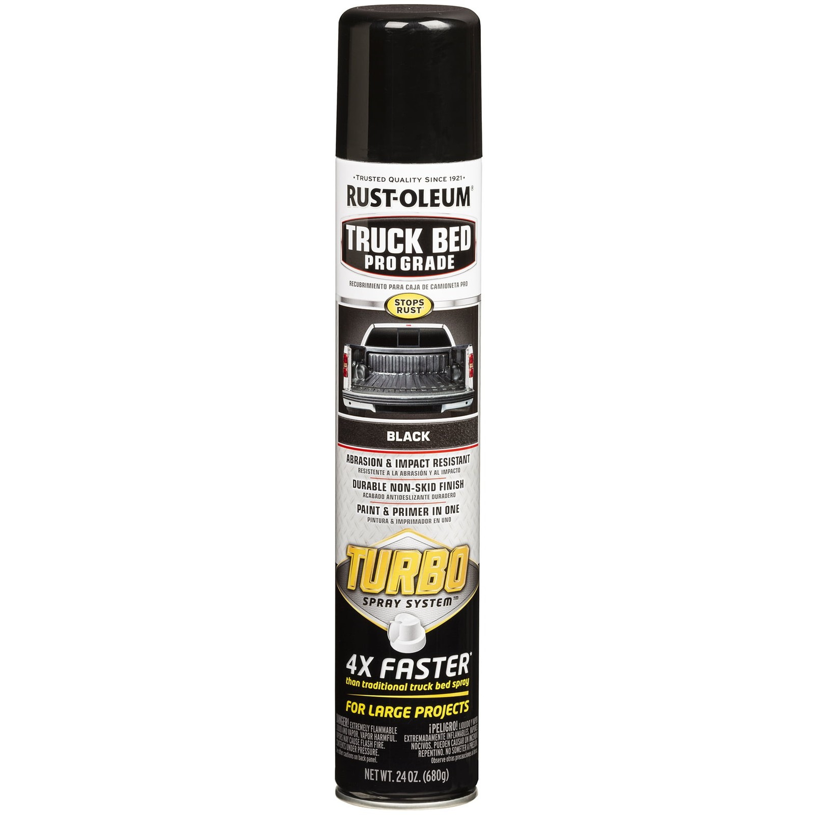 Stops Rust Turbo Automotive Flat Textured Truck Bed Spray Paint Black 24 oz