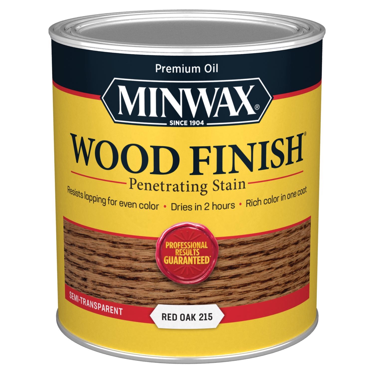 Minwax 70040444 Red Oak 150 sq. ft. Coverage Liquid Wood Stain 1 qt. (Pack of 4)