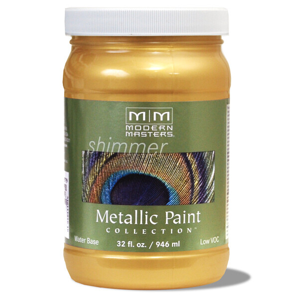 Metallic Paint Shimmer Satin Gold Rush Water-Based 6 oz Gold Rush