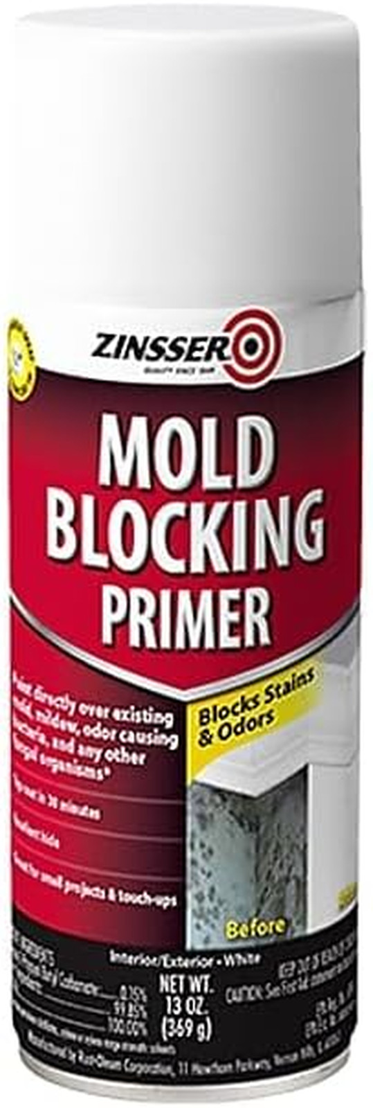 Mold Blocking Spray Primer – 6 Pack, White, 13 Fl Oz Each