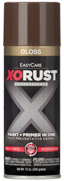 X-O Rust XOP120-AER Gloss Seal Brown Anti-Rust Enamel Spray Paint Primer