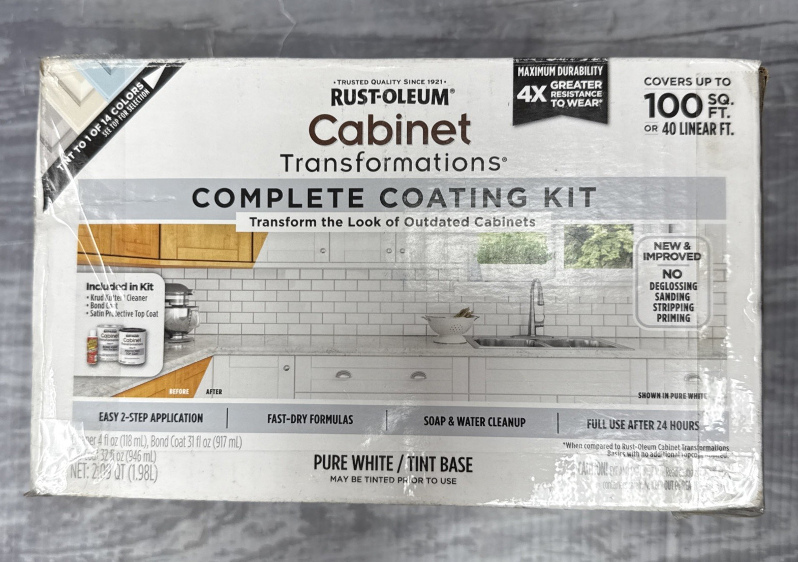Rust-Oleum Cabinet Transformation Complete Coating Kit Pure White Tint Base