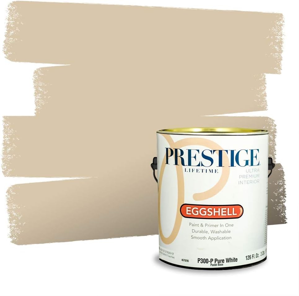 PRESTIGE Paints P300-P-3005-10BVP Paint and Primer In One, 1 gallon, Churchill