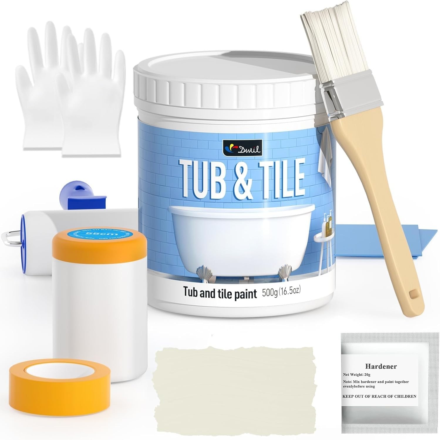 Transform Your Bathroom: All-in-One Tile Refinishing Kit, 25-30 Sq.Ft Coverage
