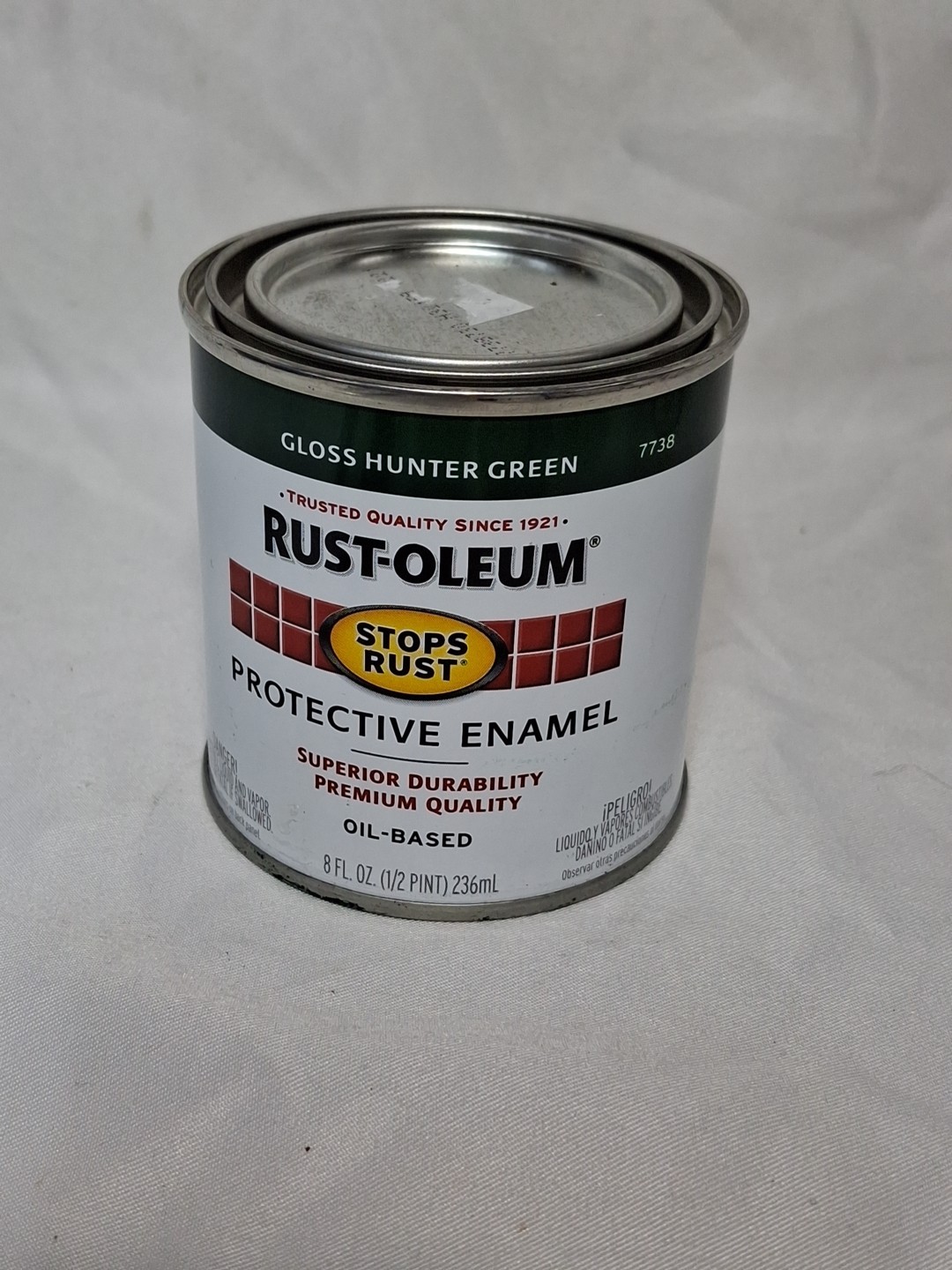 Rust-Oleum GLOSS HUNTER GREEN 0.5 pt. Stops Rust PROTECTIVE ENAMEL 7738-730