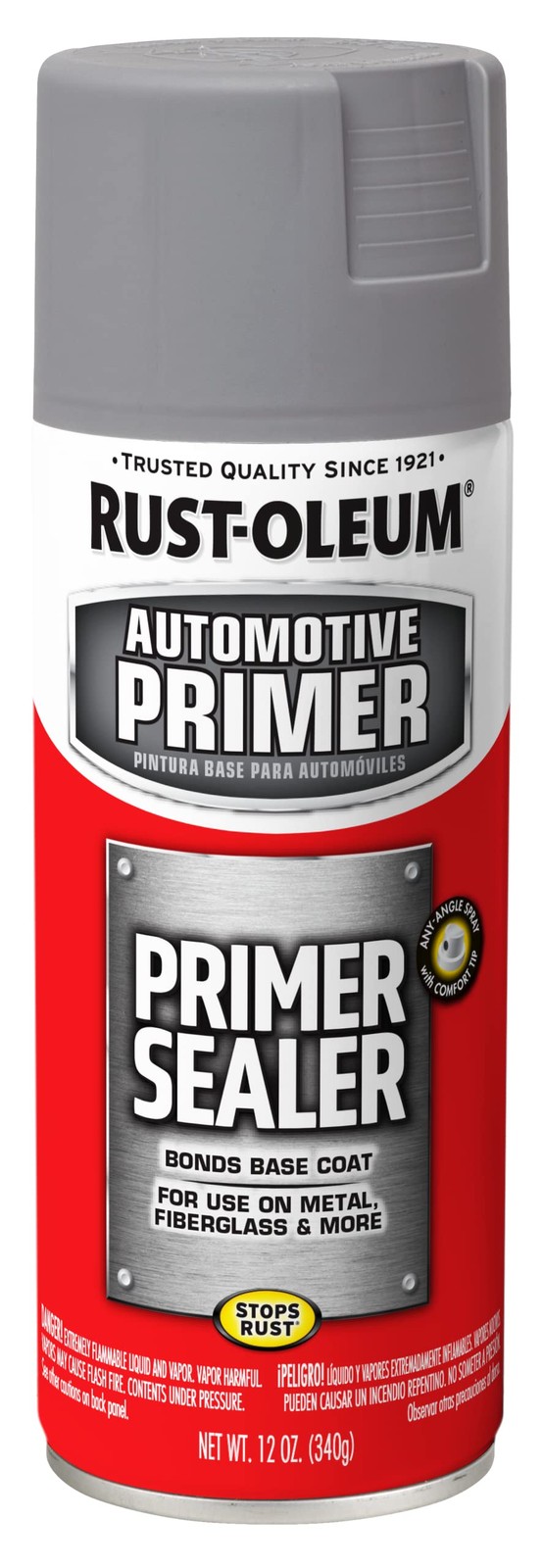 Rust Oleum Gray Primer Sealer 12 Count Any Angle Spray Paint Stops Rust