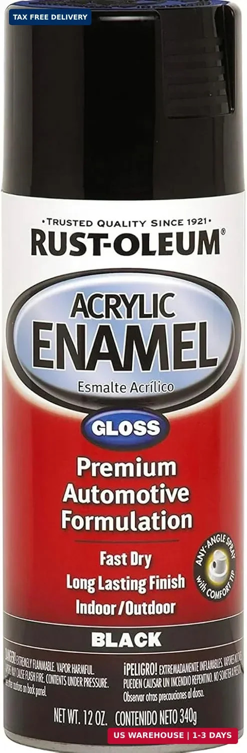 Rust-Oleum Automotive 248643 12-Ounce Acrylic Enamel Spray, Black Gloss