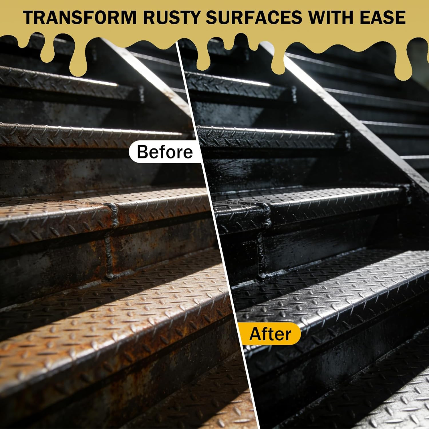 2 in 1 Rust Converter & Metal Primer, 155 Oz Black Rust Inhibitor Paint for Meta
