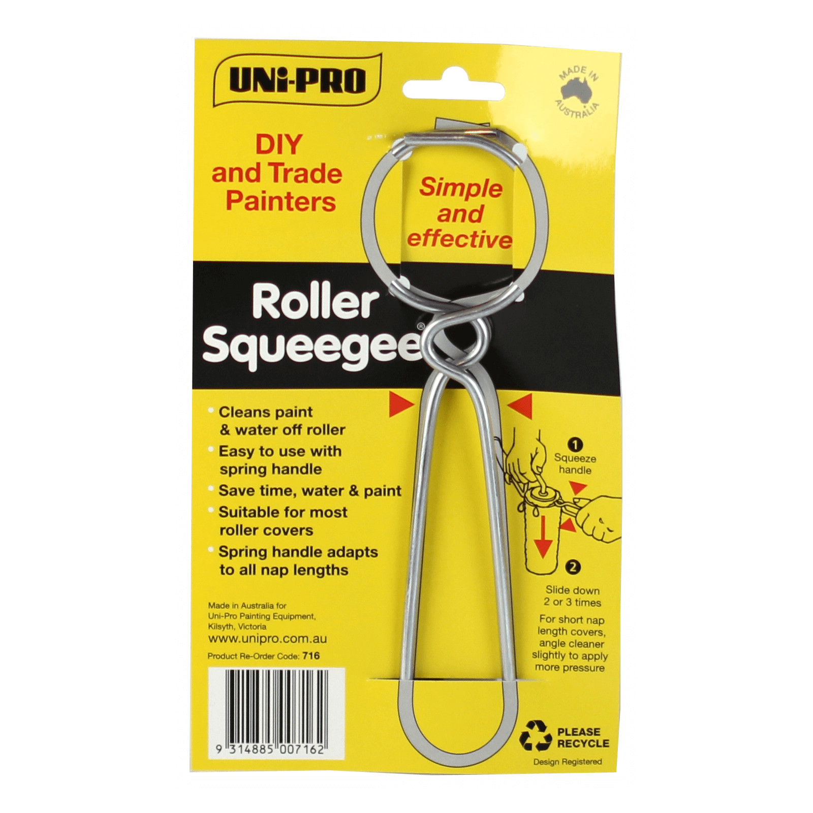 UNi-PRO Wire Roller Cover Squeegee