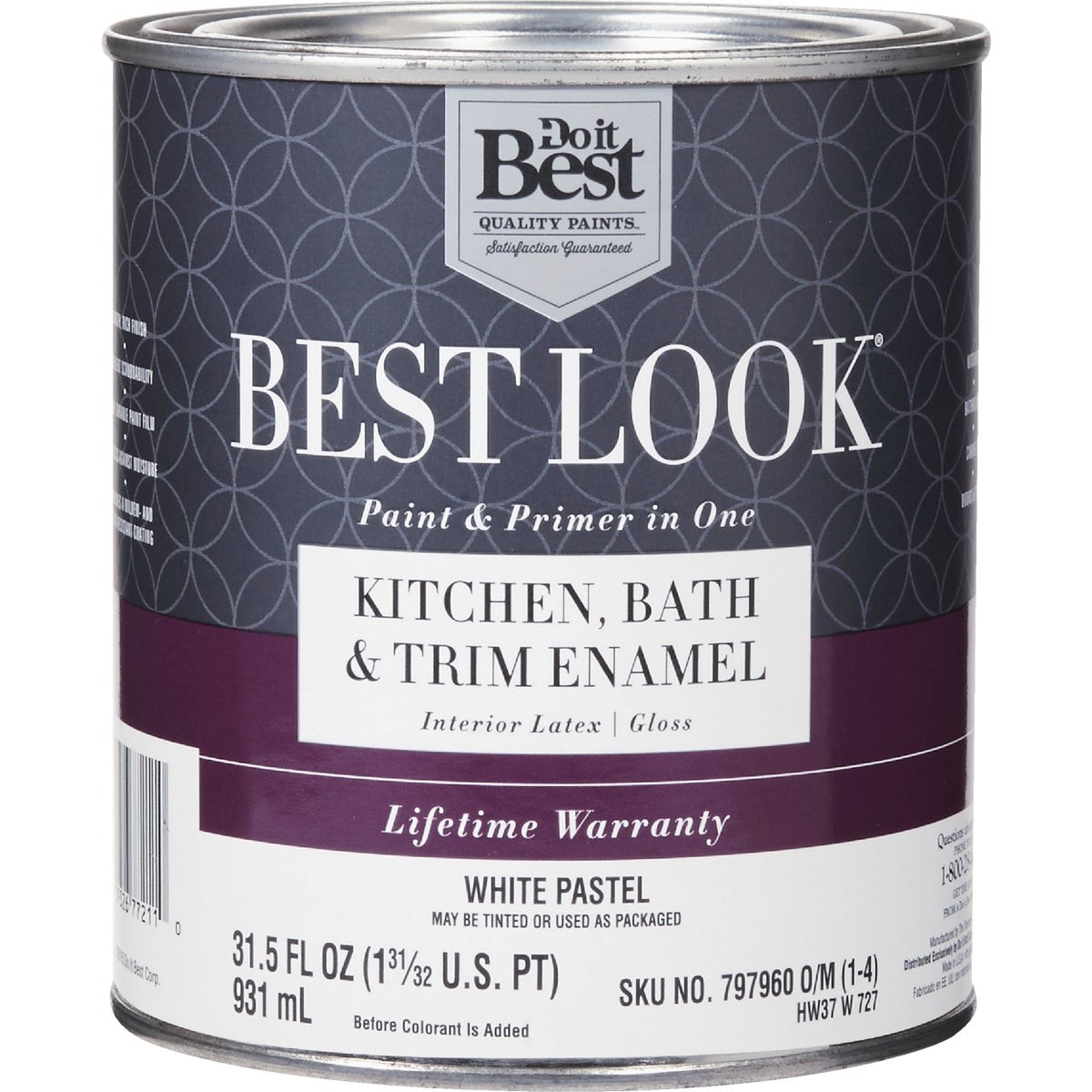 Best Look Gls Wht/Pastl Bath Paint HW37W0727-14 SIM Supply, Inc. Best Look