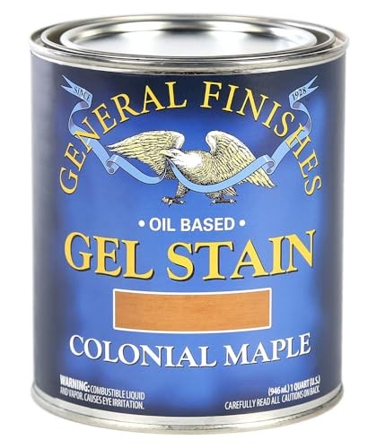 Colonial Maple Wood Stain Gel Easy Application Oil Based Finish 1 Quart