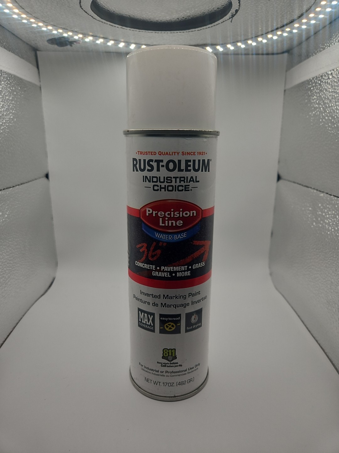 Rust-Oleum 203039 Inverted Marking Paint, 17 Oz., White, Water -Based Sealed