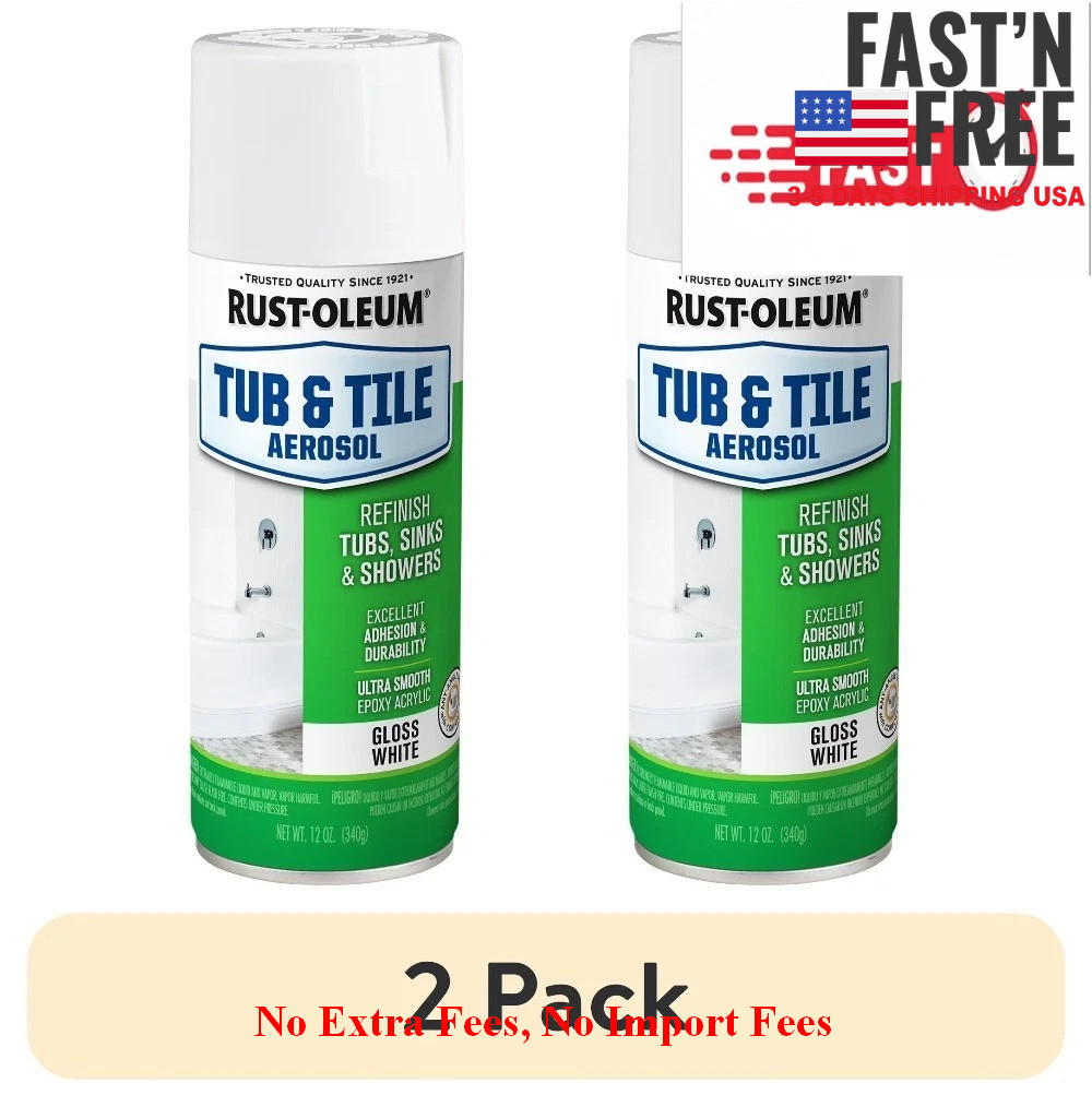 [HOT SALE] (2 pack) Rustoleum Tub and Tile White Aerosol, NEW USA SALE!!