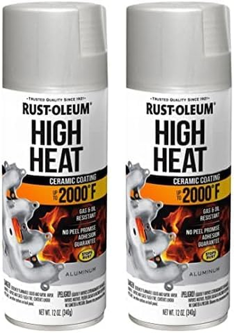 248904 Automotive High Heat Spray Paint, 12 Ounce (Pack of 2), Flat Aluminum