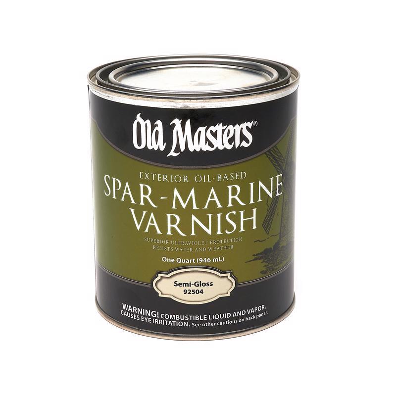 Old Masters 92504 Exterior Clear Semi-Gloss Spar-Marine Varnish 1 qt.