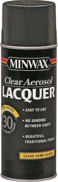 NEW MINWAX 15205 12 OZ SPRAY SEMI GLOSS LACQUER CLEAR WOOD FINISH SEALER 7601198