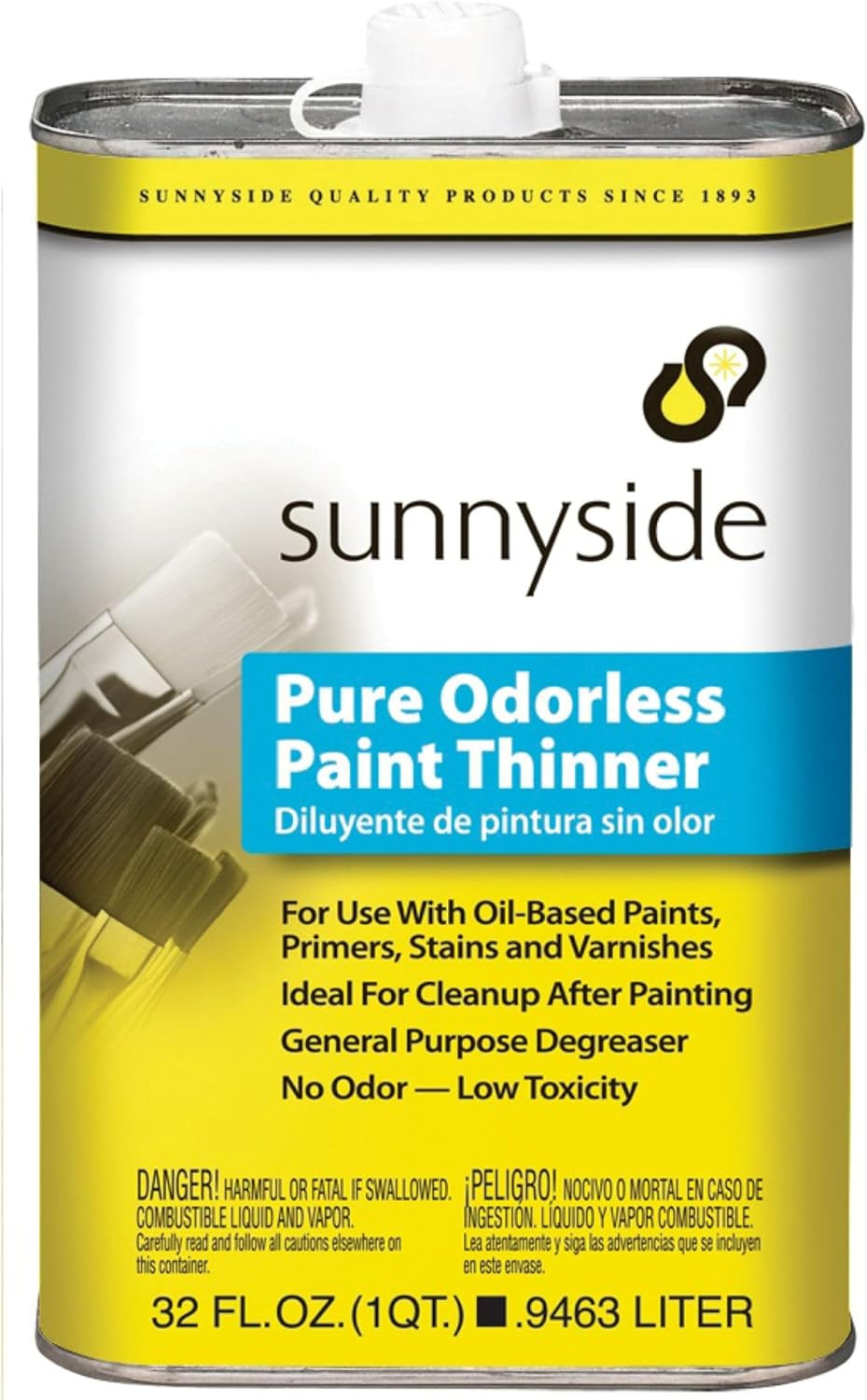 Sunnyside 70532 Pure Odorless Paint Thinner, Quart