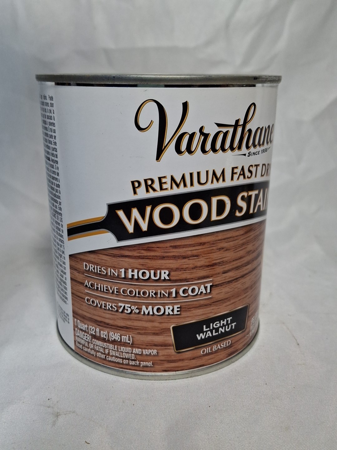 Light Walnut, Varathane Premium Fast Dry Wood Stain-262015, 1 Quart, 32 fl oz