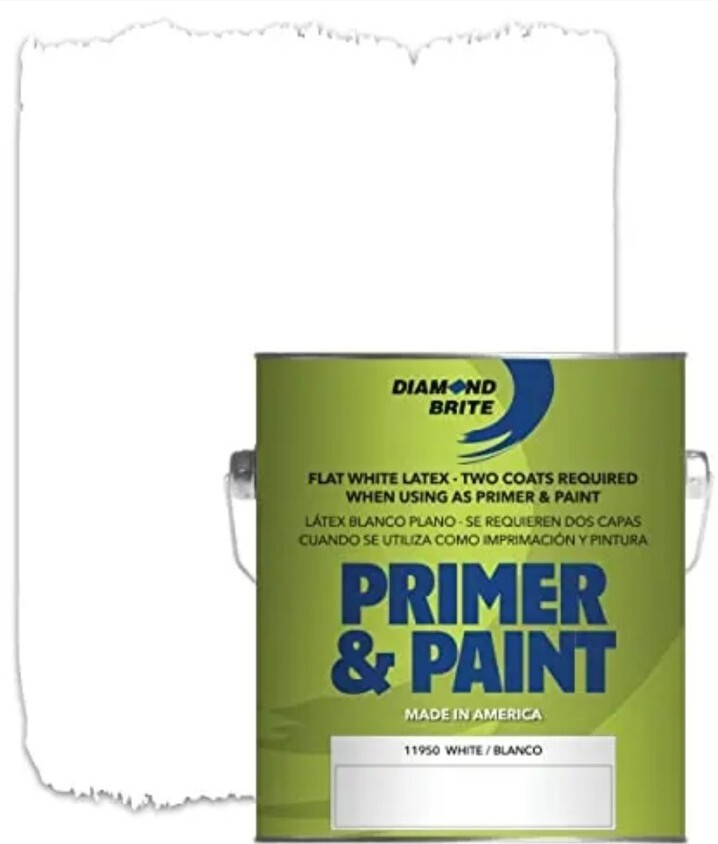 Diamond Brite Paint 1 Gallon Flat White Latex Paint & Primer in One 11950-1