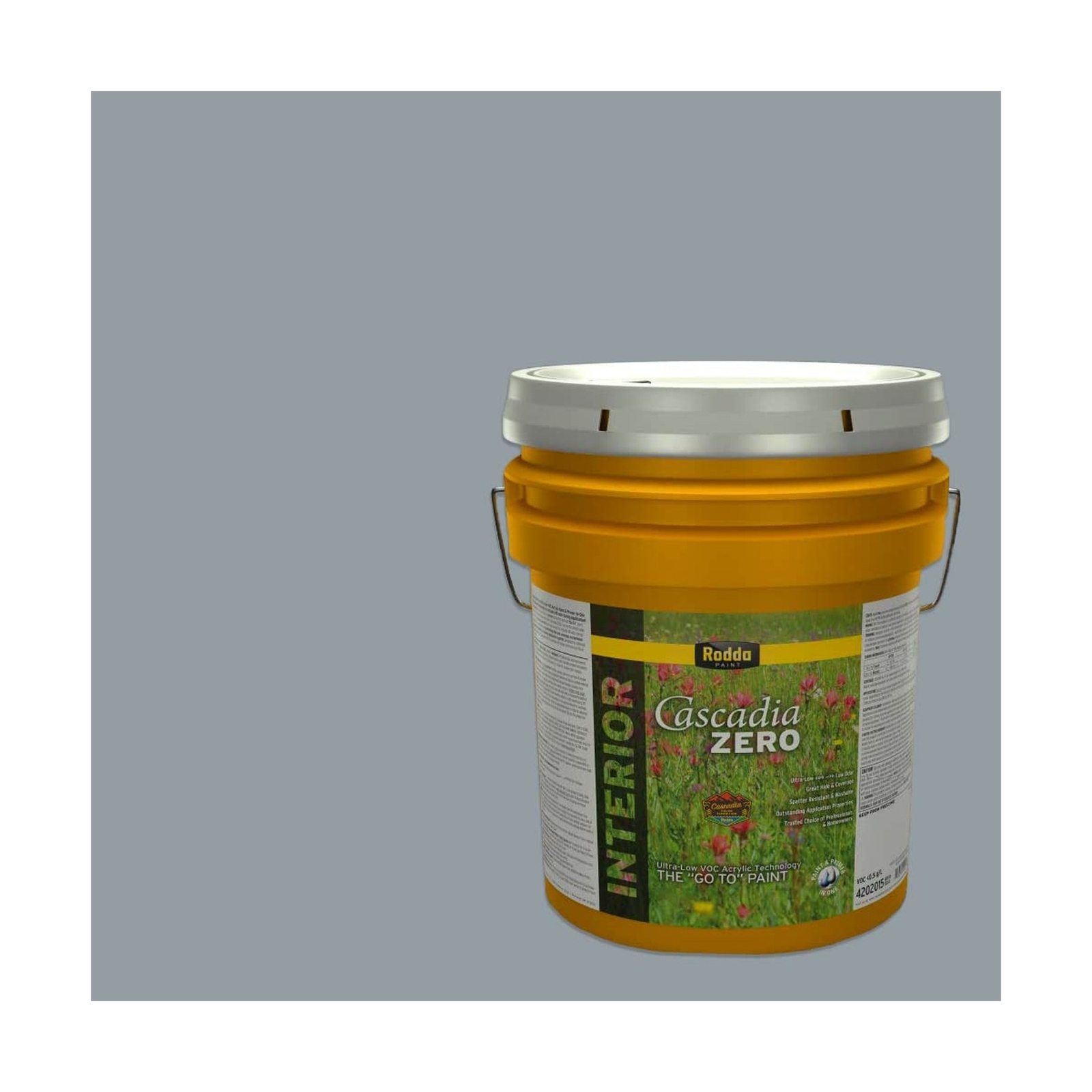 Rodda Paint CASCADIA ZERO Interior Flat Paint & Primer in One, 5-Gallon, Harb…