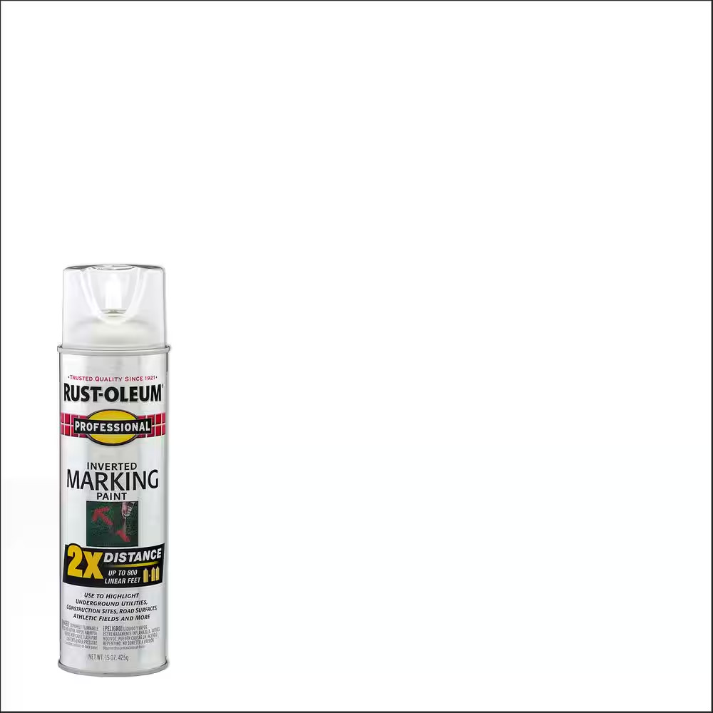 15 Oz. Clear Flat 2X Distance Exterior Inverted Marking Spray Paint (6-Pack)