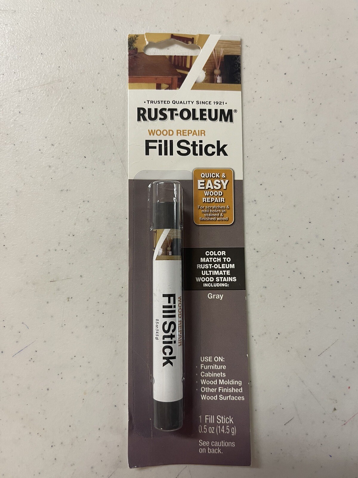 RUST-OLEUM WOOD REPAIR FILL STICK GRAY NEW SKU A36
